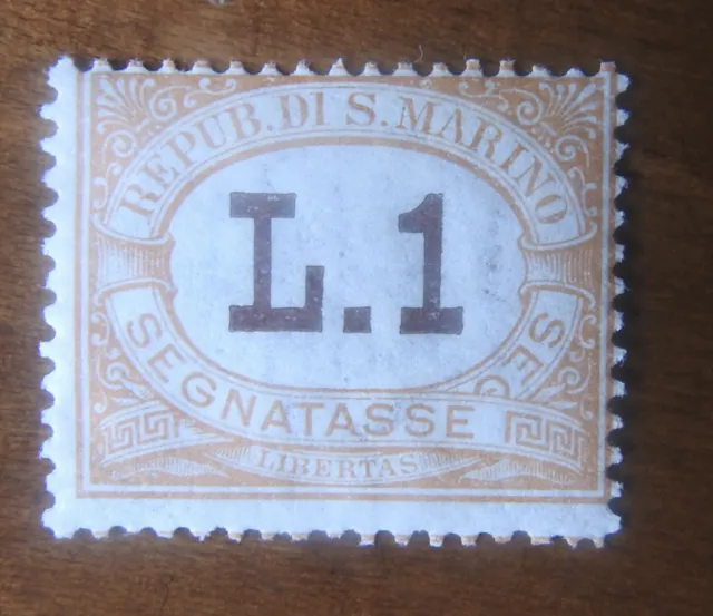 San Marino - 1925 Segnatasse 1 lira nuovo n.cat S24