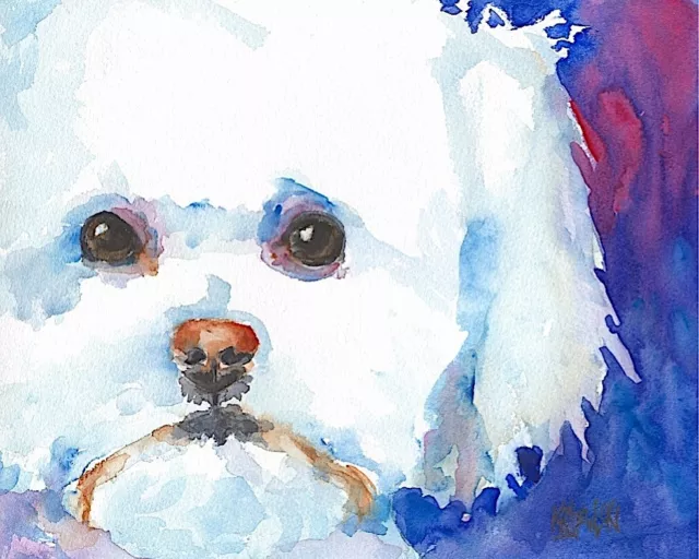 Bichon Frise Gifts | Bichon Art Print form Painting | Poster, Picture, Dad 11x14