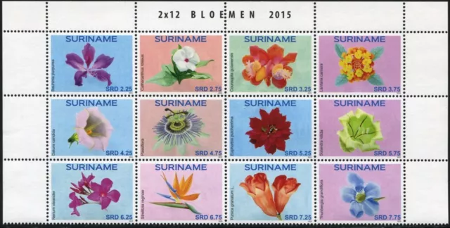 Surinam 2015 Blumen Flowers Blüten Blossoms Pflanzen 2812-2823 Postfrisch MNH