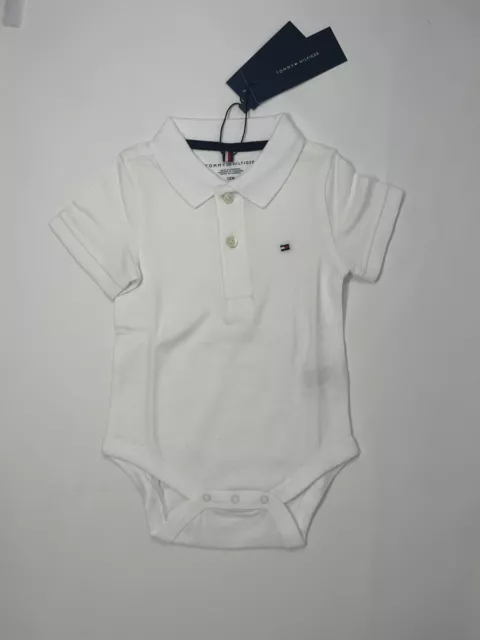 Tommy Hilfiger Baby Unisex Baby Grow Body Suit - White Classic - Ages 24 Months