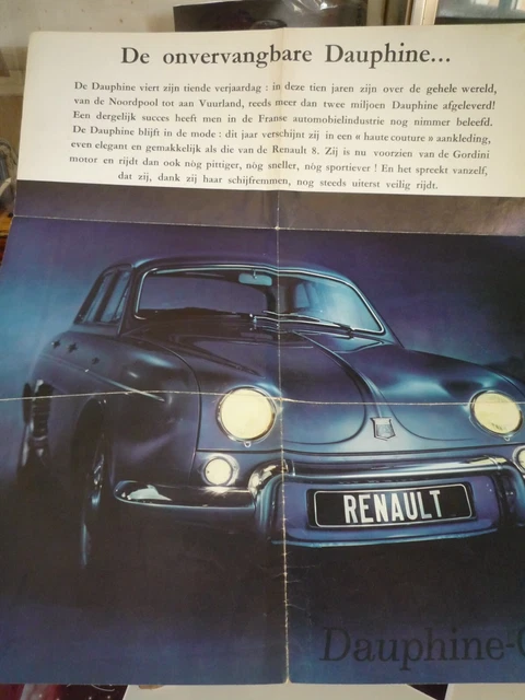 Brochure Automobile Renault La Dauphinoise - Catalogue Publicitaire Rare, Collection Vintage