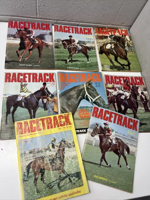 VINTAGE MAGAZINE RACETRACK 1970s  LOT RACEHORSE HORSE RACING
