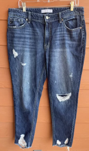 Kancan Distressed Raw Hem Jeans Size 13/30 Women's