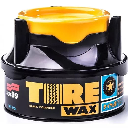 (99,94 EUR/kg) Soft99 Tire Black Wax 170g Reifenpflege Reinigung Applikator