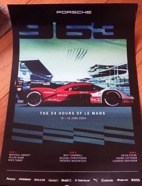 Affiche Porsche | affiche vintage des 24 heures Porsche du