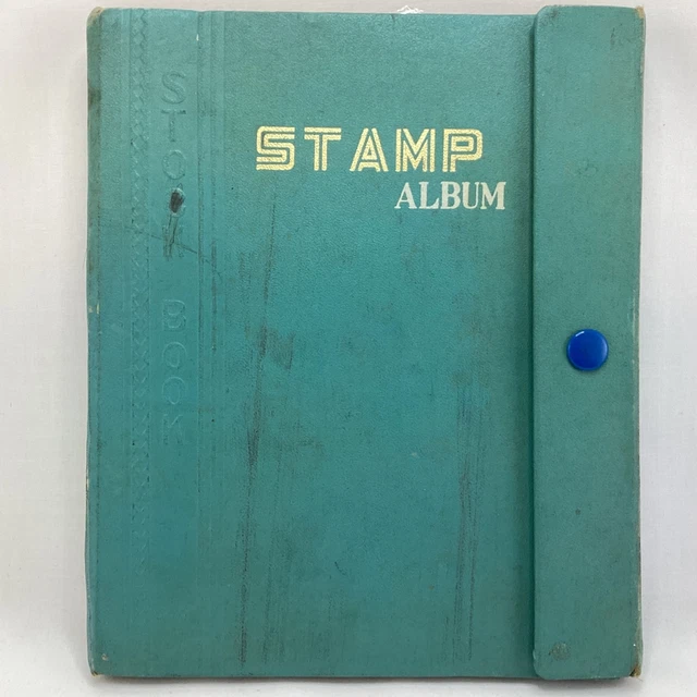 Vintage Stamp Album With Australian & World Stamps (9B) MO#753