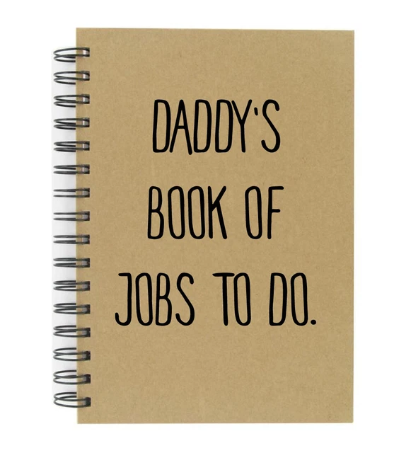 Daddy's Book Of Jobs To Do A5 Kraft Notebook Lined Pad