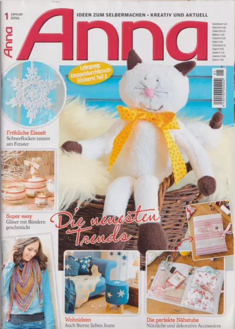 Anna burda SPASS AN HANDARBEITEN 1/20168 Stricken Sticken Nähen Hobby