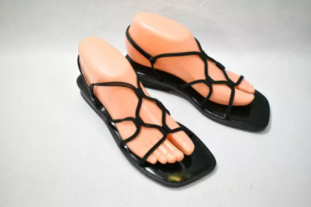 Amanda Smith Shoes Sandals Black Elastic Size 8 Women's New