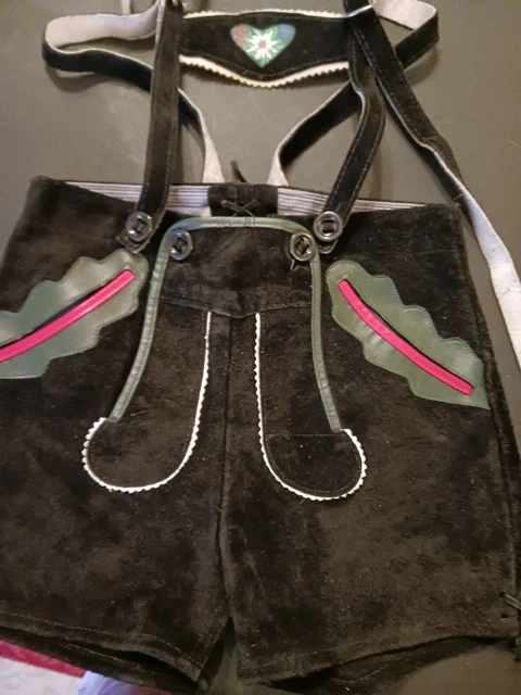 US sz 3-4.EUC Germany,Kids,Girls/Boys,Trachten,Lederhosen w.Susp.Oktoberfest.BL.