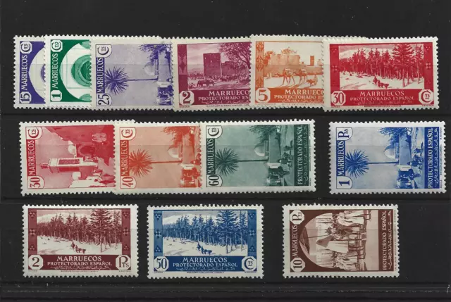 Marruecos 1935   Edifil 148/60** Mnh   Catalogo  485 Euros