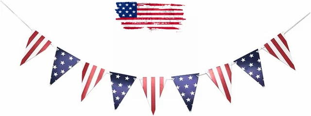 Dinosaur Foil Balloons for Birthday Party American and Stripes Flag Bunting USA