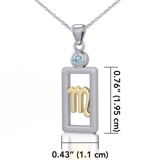 Elli Collana Con Ciondolo Segno Zodiacale Vergine - 925 Argento Sterlinato, Lucida, Antiossidante