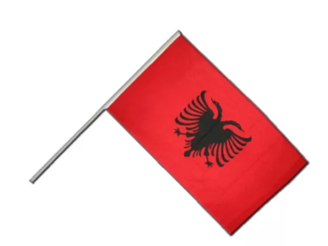 Stockflagge Stockfahne Albanien 60x90cm Fahne Flagge mit Stock