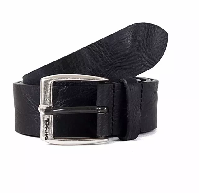 Diesel B-Whyz Leather Mens Belt Brand New Genuine Black Size 85 Buffalo