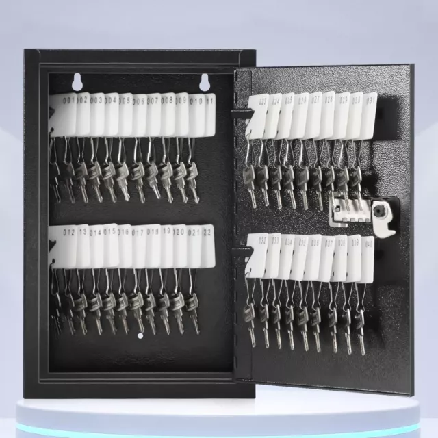 Key Cabinet with Combination Lock, 40 Key Hooks,Key Storage Box Wall Mount, NEW
