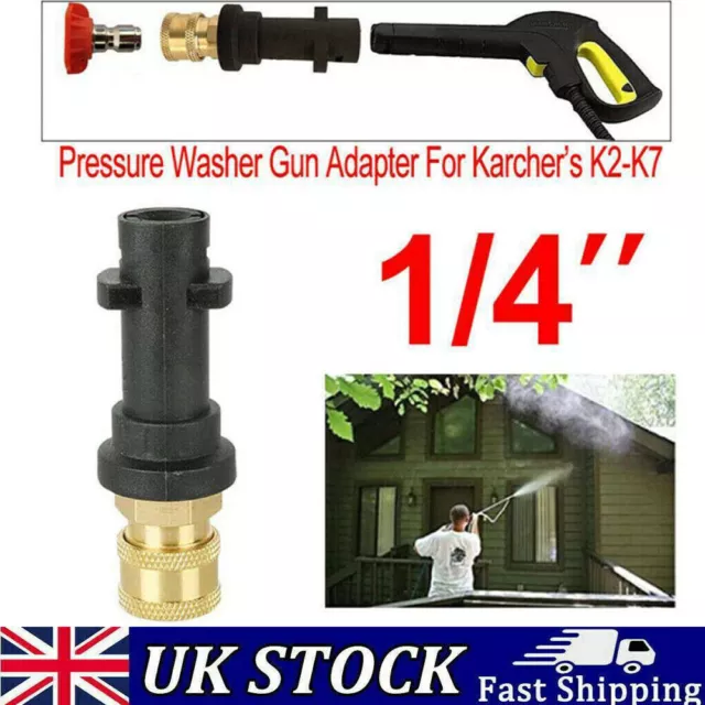 Pressure Washer Gun Adapter 1/4 inch Quick Connect for Karcher K2 K3 K4 K5 K6 K7