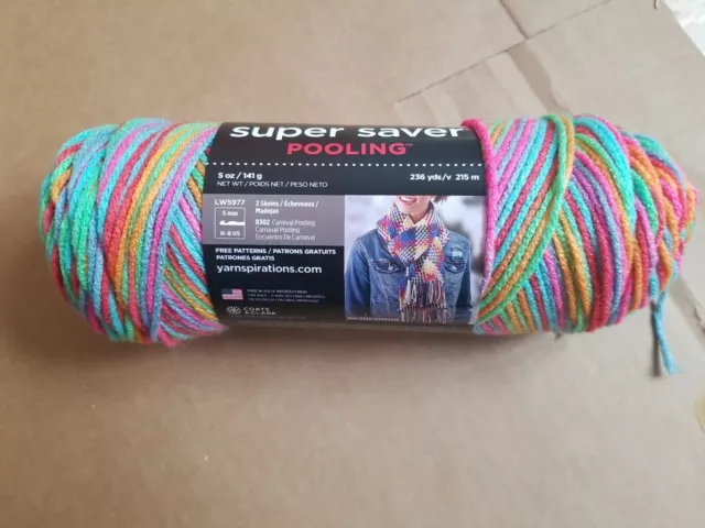 Red Heart Super Saver Yarn Papaya Pooling 5 oz