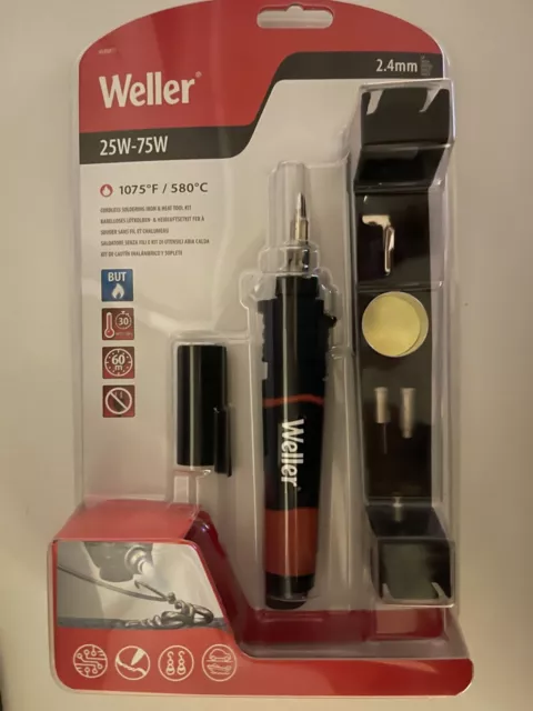 Weller WLBUK75 Butane Soldering Iron 25W-75W 2.4mm Cordless BRAND NEW !!! SEALED