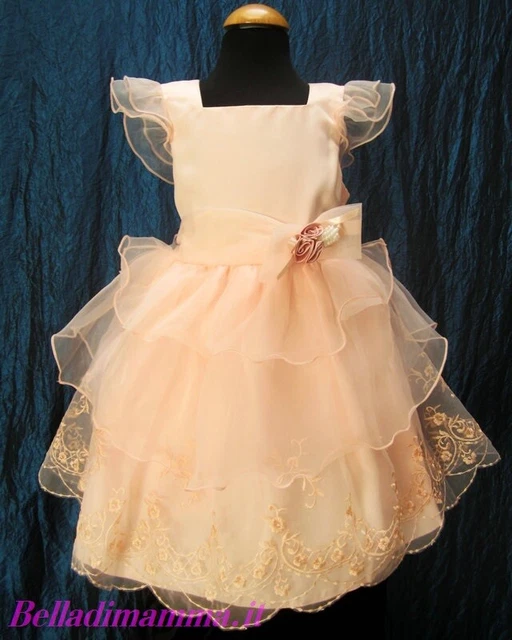 Abito Vestito Cerimonia Damigella Bambina belladimamma TG. 128 / 134 (7-9 Anni)