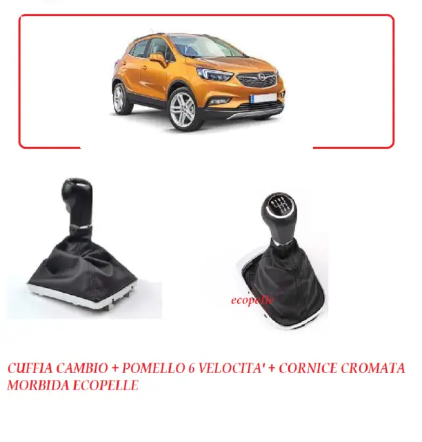 Pour Opel Mokka / X A 6 Vitesses Pommeau Et Soufflet Écrou Chrome Levier de