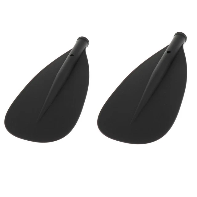 Pagaie de kayak 2 pièces pour lames de rames de canoë à tige de 30 mm, noir