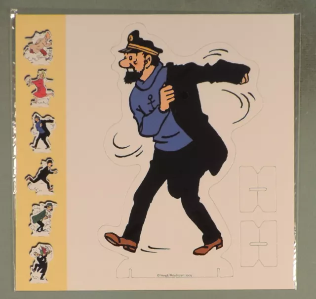 Tintin silhouette carton Haddock Herge Moulinsart 2005 Neuf
