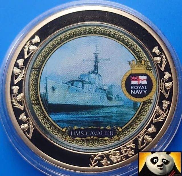 2020 Ships of the Royal Navy HMS CAVALIER 40mm Commemorative Coin Medal