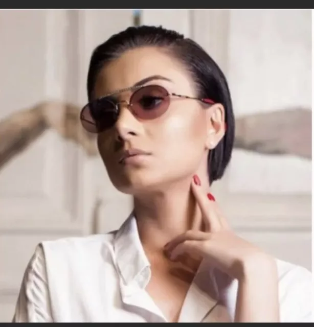Miu Miu Evolution Round Sunglasses Rimless Rose gold pink 54mm