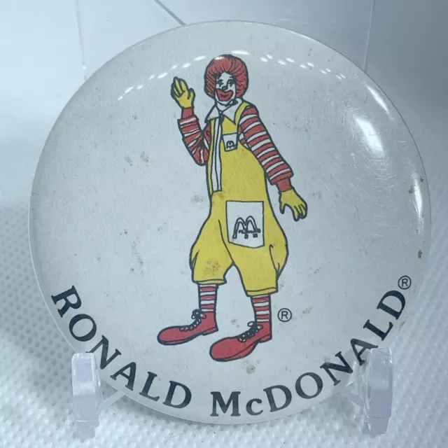 Ronald McDonald Clown 2.25" Vintage McDonald's Pin/Pinback/Button/Badge