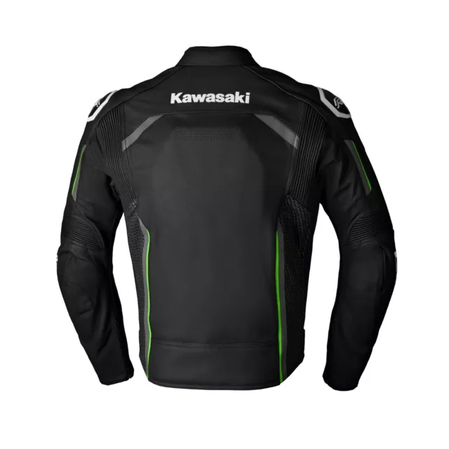 * NEW * ORIGINAL KAWASAKI RIMINI PREMIUM LEDER-MOTORRADJACKE / Jacke 2