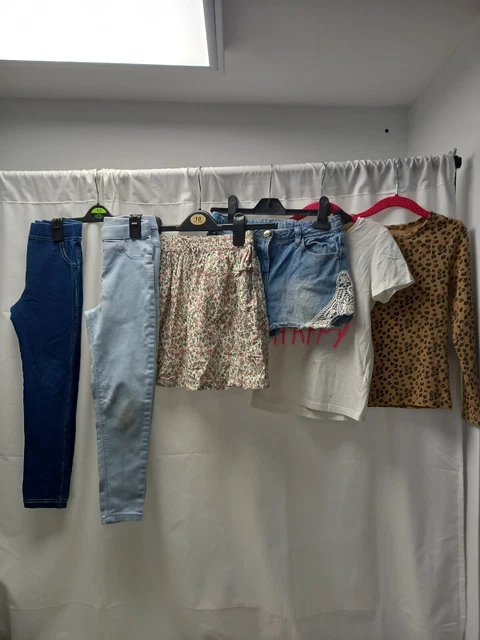 ❤️ Girls 6 Piece Clothes Bundle Tops Shorts Jeans Age 6-8 Years Vgc