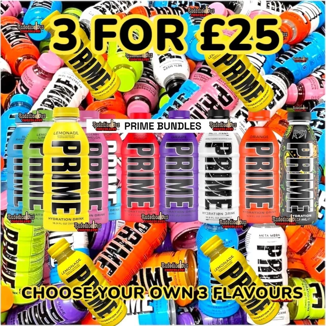 PRIME HYDRATION DRINK LEMONADE by Logan Paul & KSI ALL FLAVOURS 3 FOR £