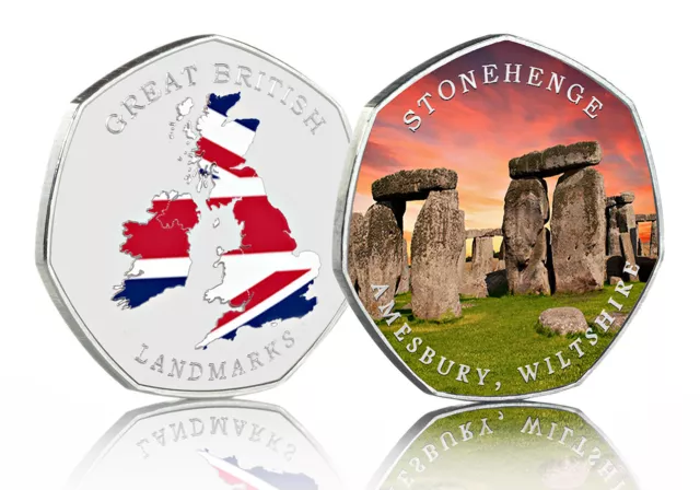 STONEHENGE Full Colour Silver Commemorative GREAT BRITISH LANDMARKS Series 2020