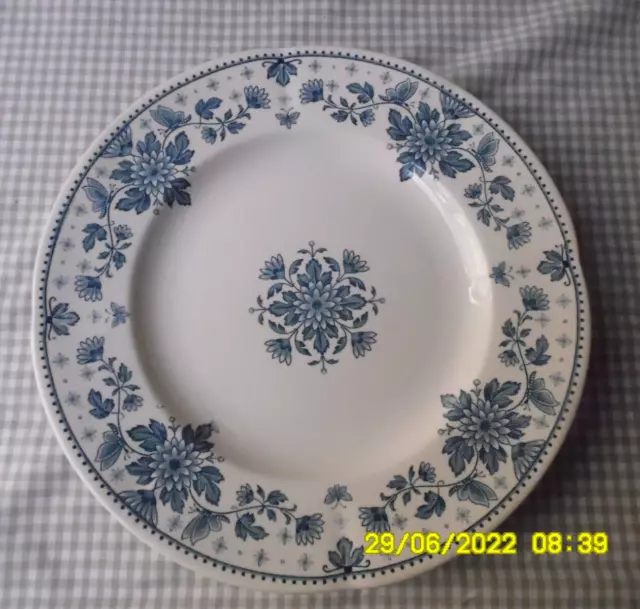 Assiette Sur Pied Faience De Sarreguemines Decor Estrees Bleu  24,5Cm  1900