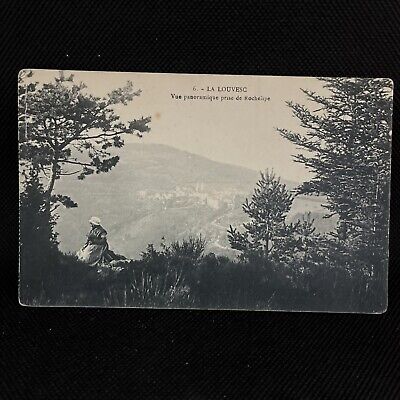 Old postcard la louvesc vue panoramique prise de rochelipe ref g969