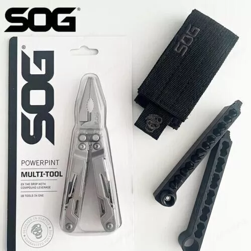 SOG PowerPint + 12 TOOLS + TASCHE - Werkzeug Tool mini multifunktion