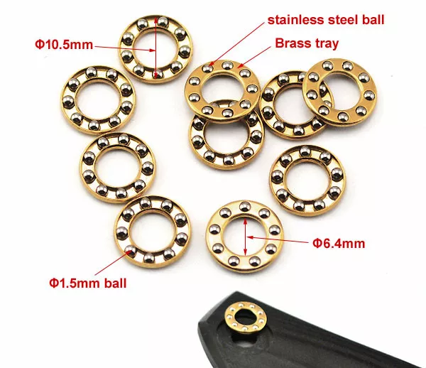 2pcs Flipper Folding Knives Pivot Thrust Ball Bearing Making Supply DIY Material 2