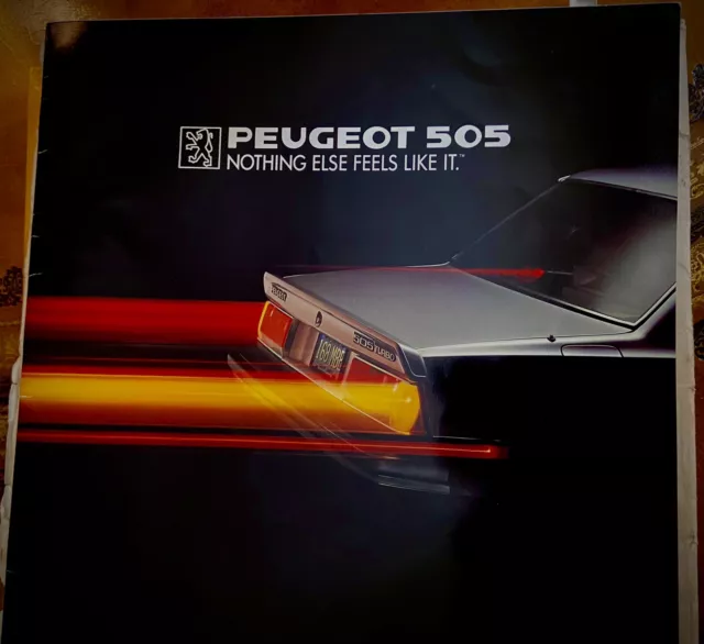 1987 Peugeot 505 42-page BIG DELUXE Car Sales Brochure Catalog