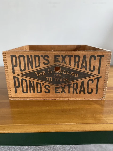 antique Ponds Extract wooden box crate