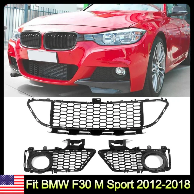 FRONT LOWER GRILLE Fog Light Lamp Grill Cover For BMW F30 M Sport