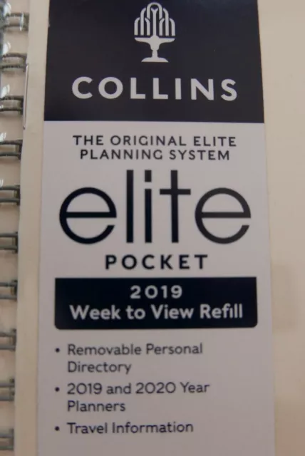Système de planification Collins Elite, recharge Pocket Week to View, 2019, 1165R, neuf dans sa boîte 2