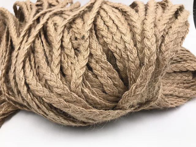 Natural Hessian Jute Twine Rope 5M Burlap Ribbon Vintage Decor 5mm Craft