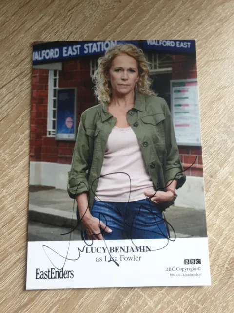 BBC EastEnders Lisa Fowler New Hand Signed Cast Card Lucy Benjamin Autograph