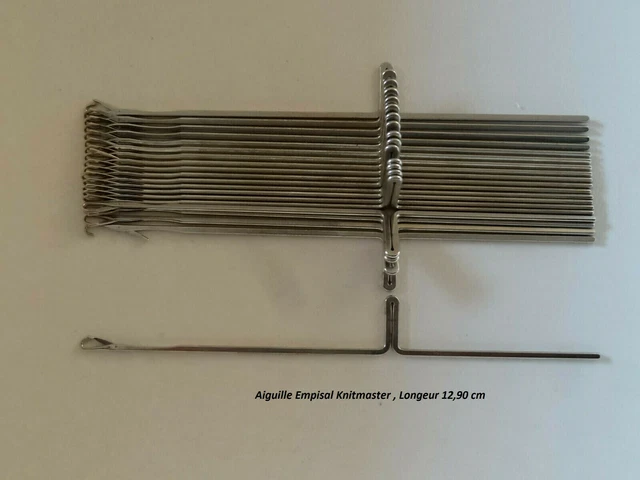 40 AIGUILLES 12,9 cm pr MACHINES A TRICOTER SILVER REED, EMPISAL K. SRP50 SRP60