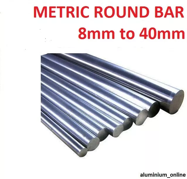 BARRA ROTONDA METRICA ALLUMINIO 5mm 8mm 10mm 15mm 20mm 25mm 30mm 35mm 40mm