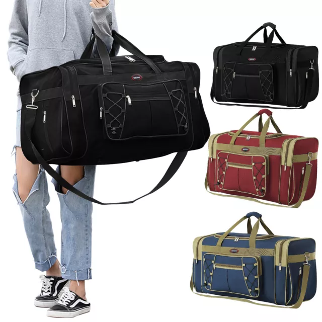 72L Men Women Duffle Tote Bag Travel Waterproof Oxford Carry Handbag Luggage