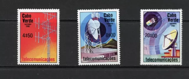 Cape Verde 1981 SG 508-10 Telecommunications Space MNH