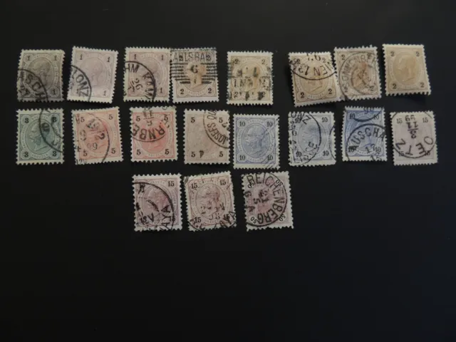Briefmarken „19x Österreich Kaiserreich teilw. Falz wie abgebildet (1)“ 2
