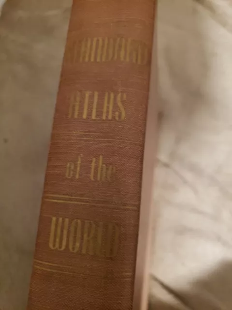 Vintage Rand McNally & Company Standard Atlas of the World - 1953
